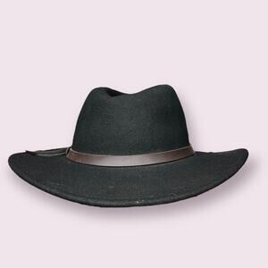 DPC Dorfman Pacific Co Black Wool Fedora Hat